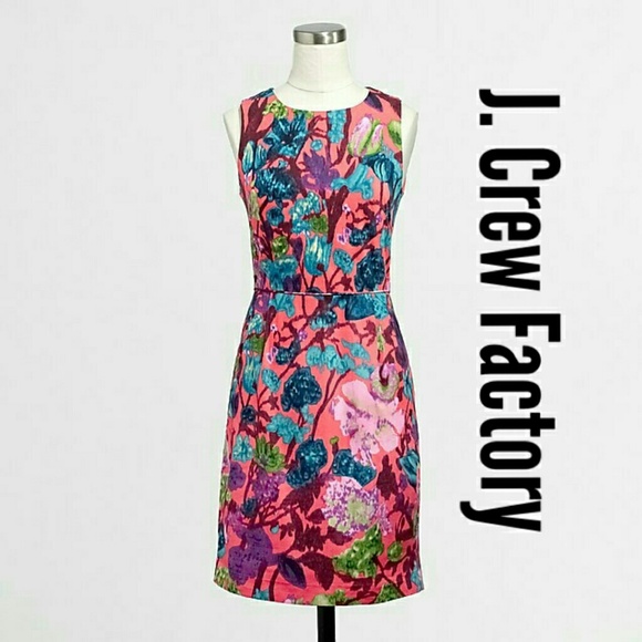 J. Crew Factory Dresses & Skirts - J. Crew Factory Pink Floral Pocket Dress , Size 8